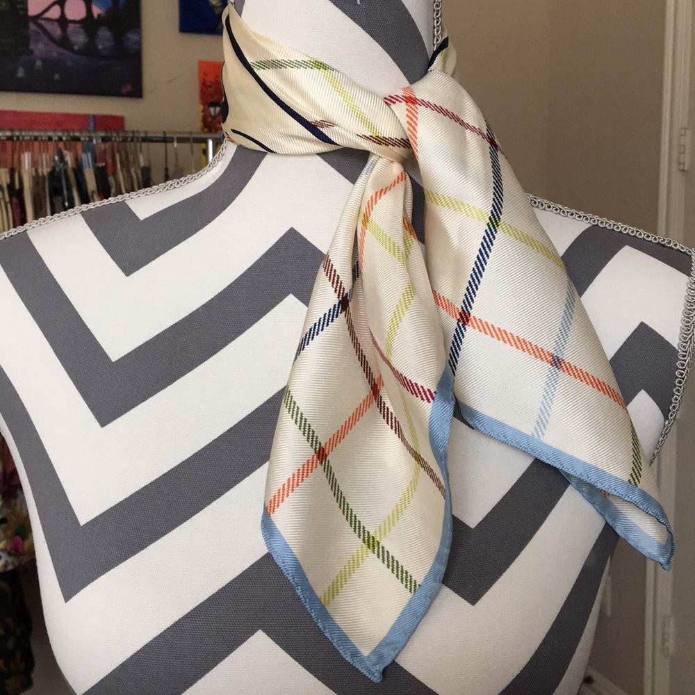 NWOT Coach Tattersall Silk Scarf - Picture 5 of 5